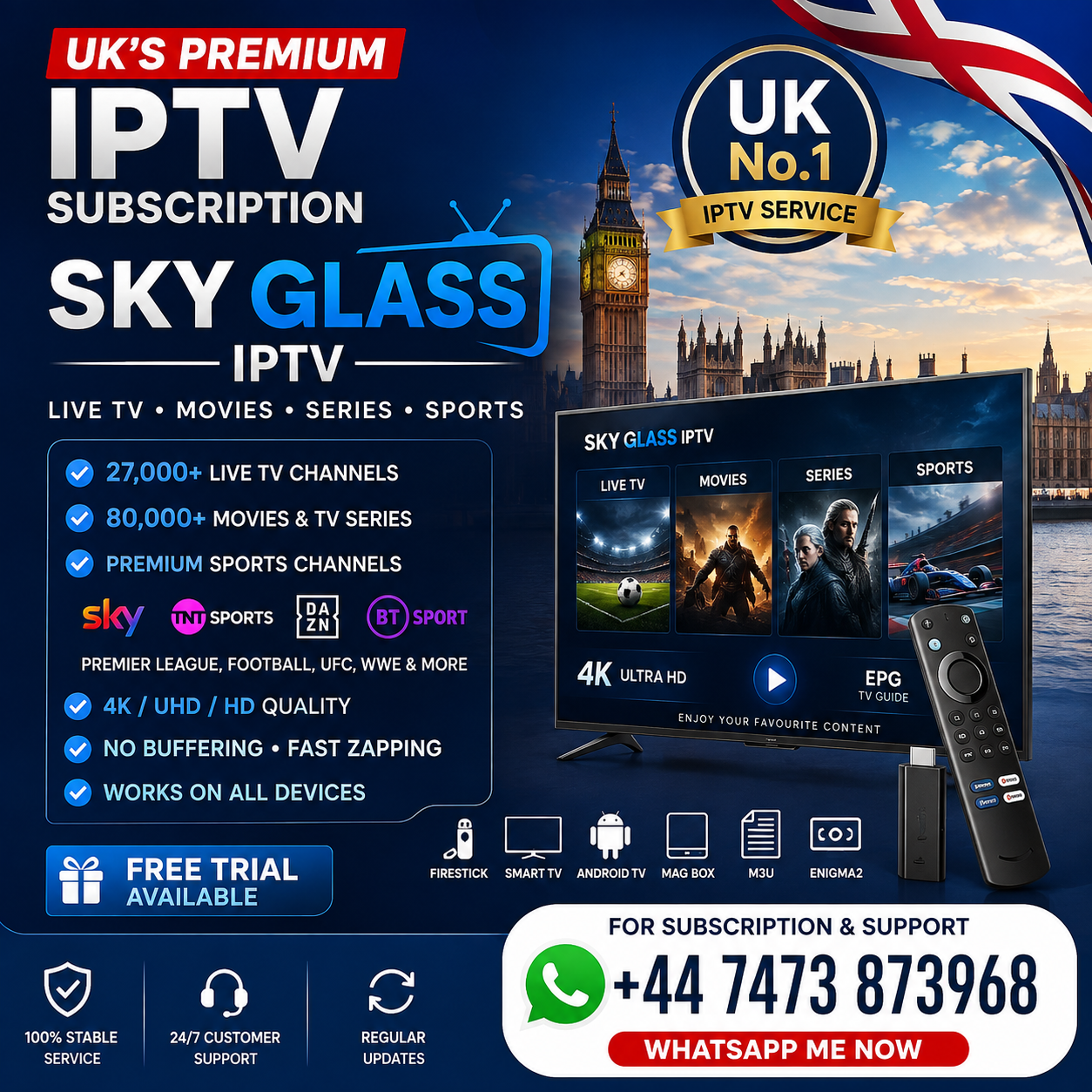 DStv IPTV Alternatives: Discover SKY GLASS IPTV for Live TV, Sports, Movies & Series