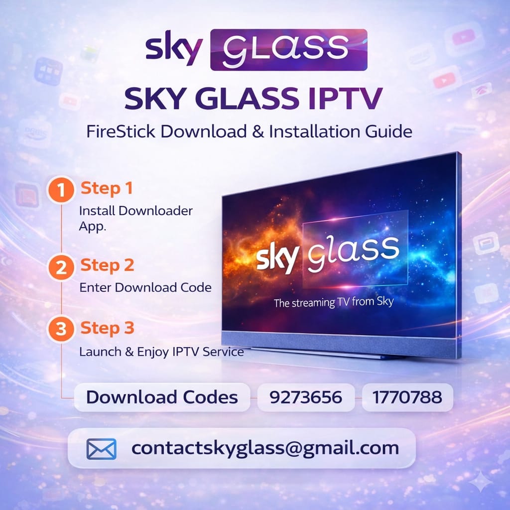 SKY GLASS IPTV Downloader Code 1770788 – Full Setup Guide
