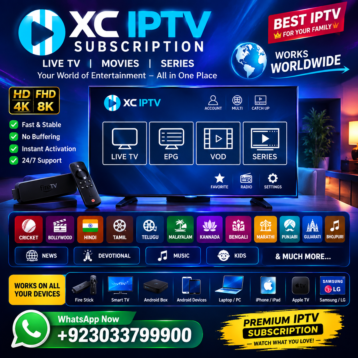 XC IPTV Player & Subscription – Xtream Codes Setup Guide